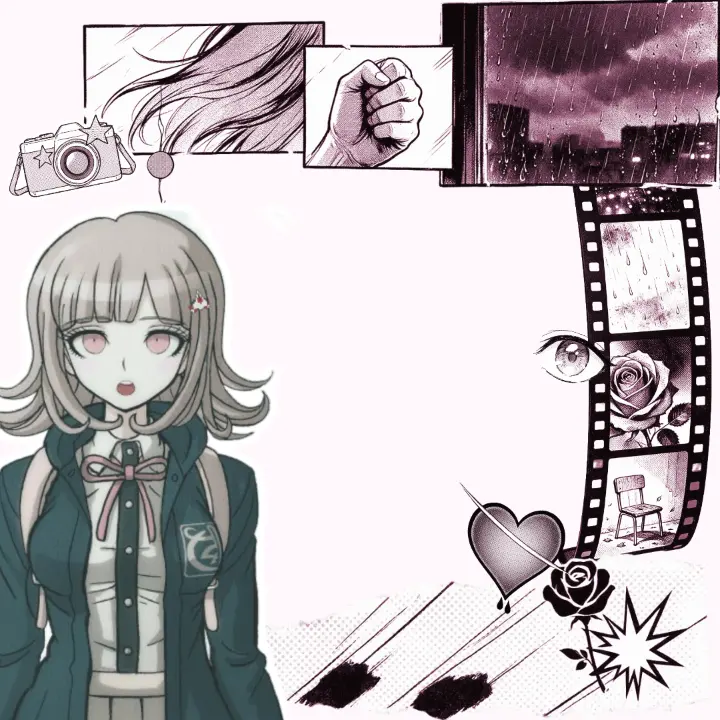 Black & white manga rant layout, Pink rant layout by Anonymous creator