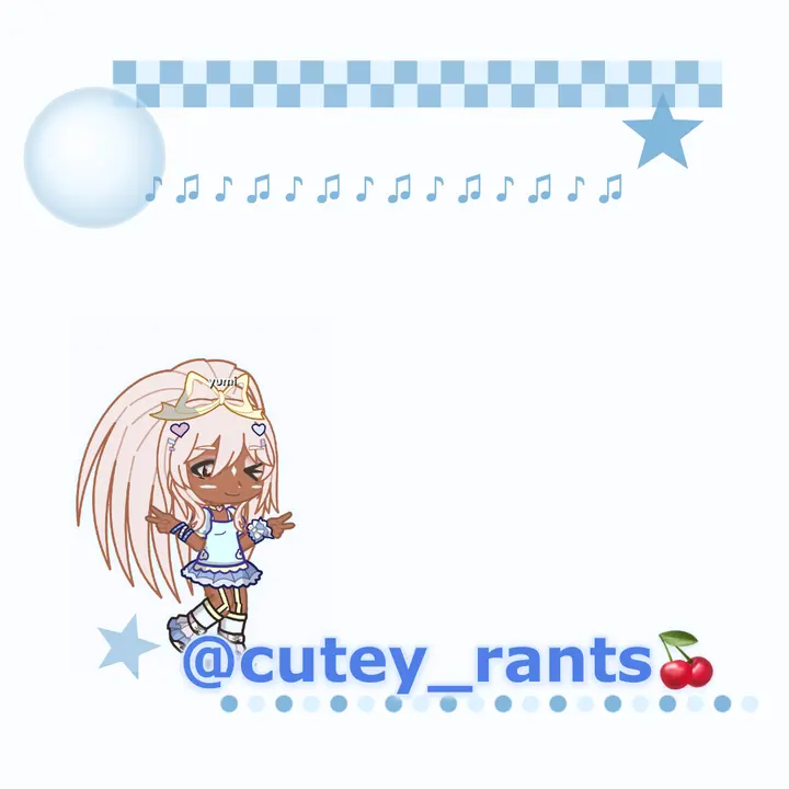 blue layout for my gacha oc, Blue rant layout by bubble