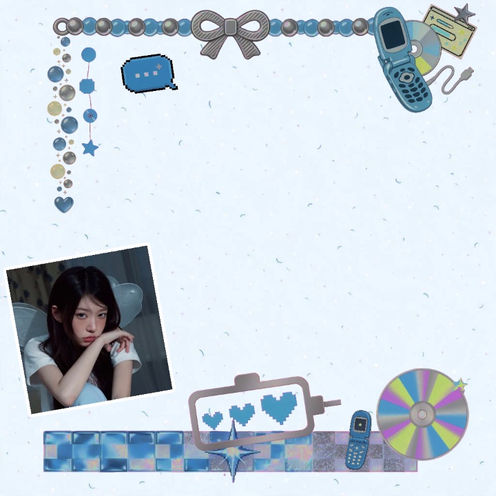 Blue Y2K rant layout, Blue rant layout by Anonymous creator