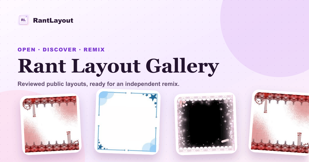 Shinobu Rant Layout Design Rant Layout Gallery - Community Templates | RantLayout