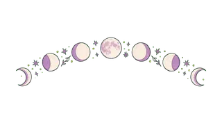Moon phase arch — Purple Celestial Witch E01